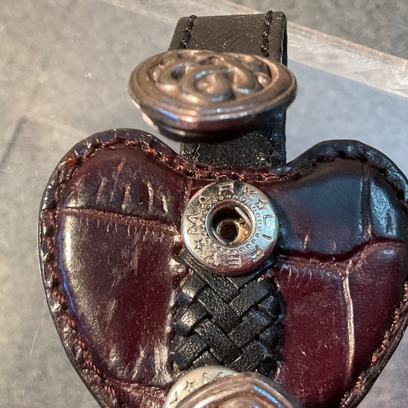 Brighton Purse Accessory Hook Key Ring Leather Camilla Flower - Picture 5 of 6